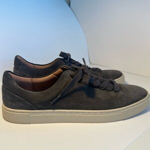 FRYE women’s suede charcoal gray sneakers NWOT